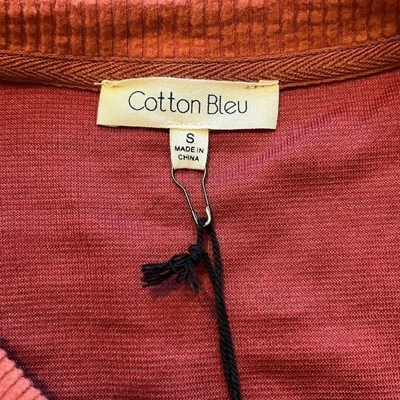 NWT Cotton Bleu Ultra Soft Burnt Orange Long Sleeve Sweater. Size Small. - Picture 5 of 6